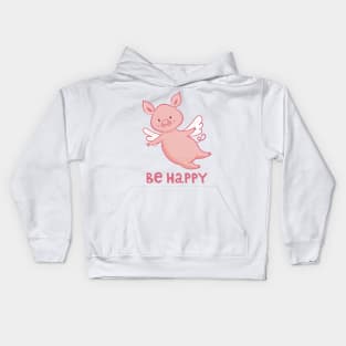 Lovely cartoon hand drawn piggy Kids Hoodie